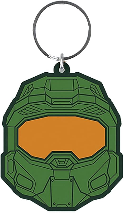 Pyramid International Halo Rubber Keyring, Zip Pull or Backpack Charm (Master Chief Design) - Official Merchandise, Multi, One Size, Modern