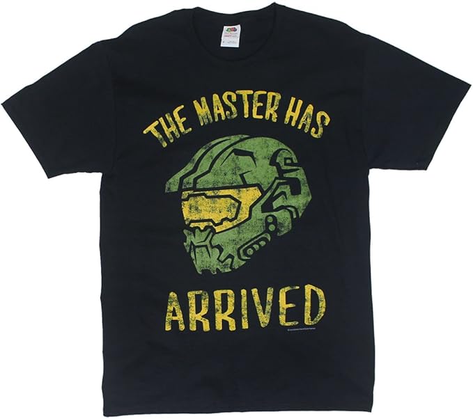 Halo The Master Has Arrived Adult Black T-Shirt (Adult Small)